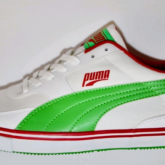 Rare PUMA Sports Shoes Men's US9 Italy Color Red White Green Sneakers NEW - Picture 10 of 15